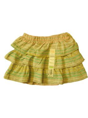 Jumping Beans Cartwheel Scooter Toddler Gray Strip Multicolor Ruffle Skirt 18M